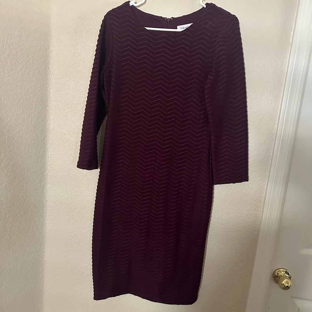 Dark purple Calvin Klein dress